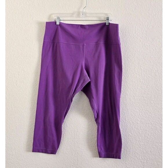 Lululemon Align High Rise Crop Size 20 Leggings Purple Butter Soft - Picture 2 of 7